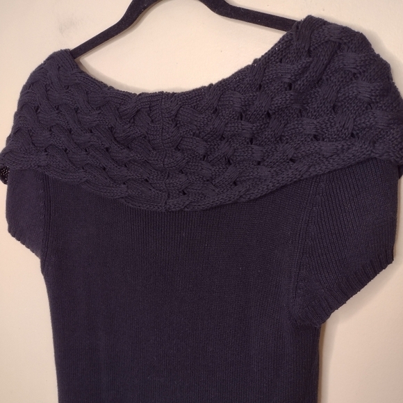 NWT Nurture Cable Knit Sweater Dress Size L Draped Cozy Lagenlook Layering - Picture 5 of 12